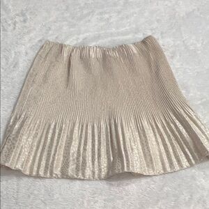 Umgee Cream Textured Mini Skirt Sz S
